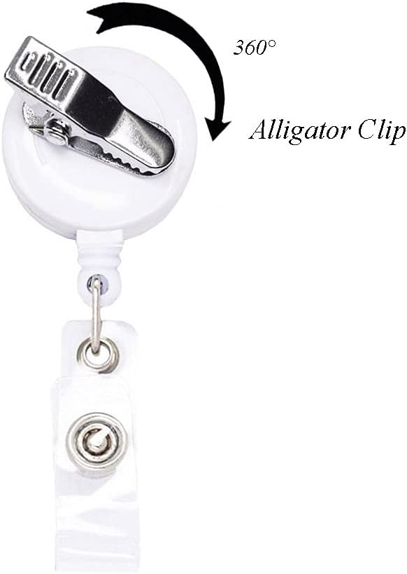 Rose Heart Nurse Cute Valentines Day Retractable Badge Reel ID Tag, with Alligator Clip,24in Nylon Cord, Nurse Office Employee Name Badge - Image 8