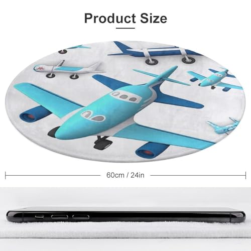 Alfombra con estampado de avión de tacto suave para decoración elegante de dormitorios 4