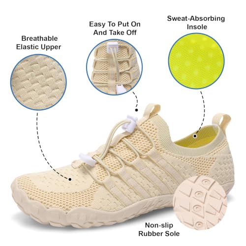 Image of XIHALOOK Athletic Hiking Water Shoes Womens Mens Quick Dry Barefoot for Beach Walking Kayaking Surfing Training