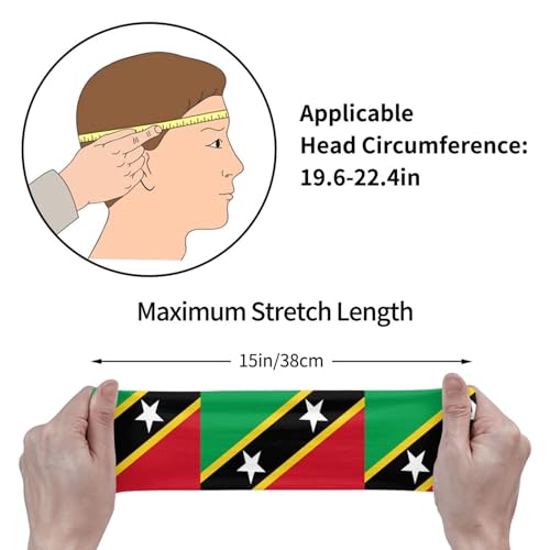 Image of Cute Flag Headbands Women Men Flag Sweatband Sports Headband for Running, Cycling, Yoga Gym, Working Out