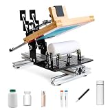 TYH Màquina Manual De Serigrafia De Superfície Corba, Premsa Cilíndrica, Ajustable per a Φ1.3-27cm, per a Objectes Cilíndrics, Gots, Ampolles, Tubs, per a Gots, Ampolles, Tubs, Objectes Cilíndrics