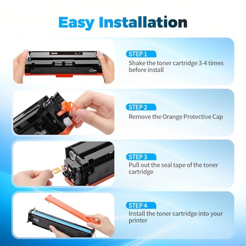 Image of 210A Toner Cartridges Replacement for HP 210A Toner Cartridges 210X Compatible for HP Color LaserJet Pro MFP 4301fdw 4301fdn Pro 4201dw 4201dn W2100A Series Printer (2 Black, with chip)