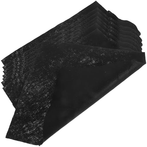 ibasenice Paños de Limpieza de Microfibra Reutilizables 8 Unidades 30X30 CM Negros para Cristales Espejos y Ventanas Absorbentes Dejar Marcas Ideales para Hogar Coche y Camping
