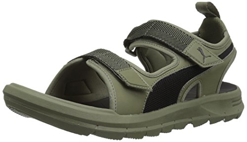 PUMA PUMA Men's Wild Sandal Plus Sneaker, Black-Barbados Cherry, 4 M US