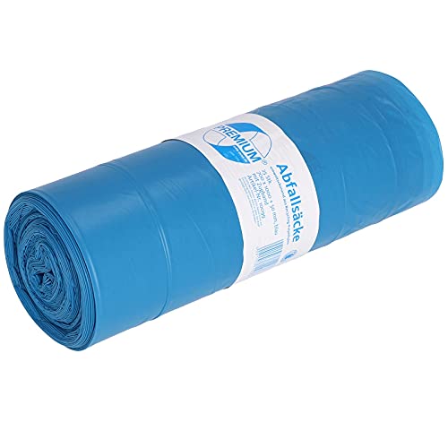 Deiss Müllbeutel blau LDPE 120 Liter mit Zugband - 10 Rollen