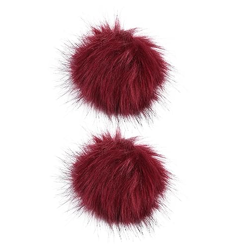 LIGIGWASH 2stücke Simulierter Wollknäuel-schmuck Für Schuhe Und Kleidung Künstlicher Wollknäuel Für Hut-accessoires Und Charm-wollknäuel-dekor