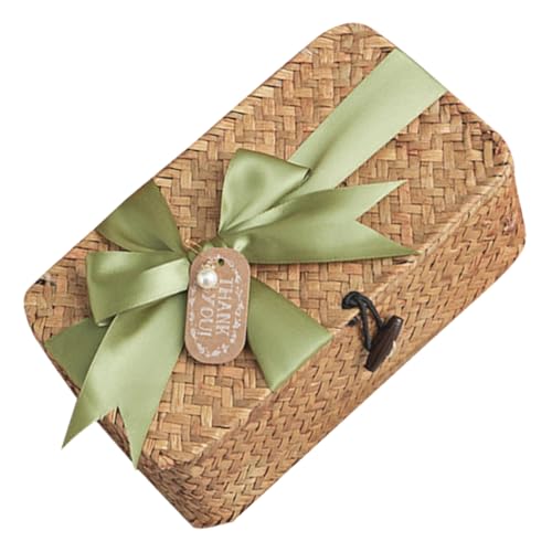 ABOOFAN Caja De Almacenamiento Tejida Pastoral Cesta De Caña Para Decoración Cesta De Almacenaje Para Práctica