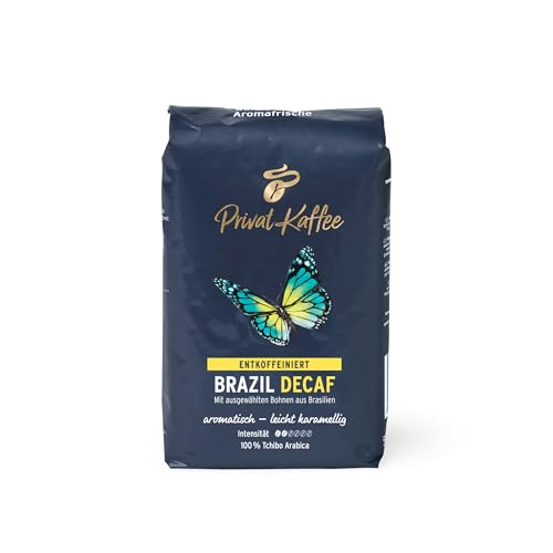Tchibo Privat Kaffee Brazil Decaf 500g Kaffeebohnen entkoffeiniert leicht-karamelliger Geschmack