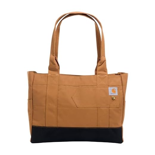 Best stuffable travel tote Carhartt Water-Resistant Tote in Brown