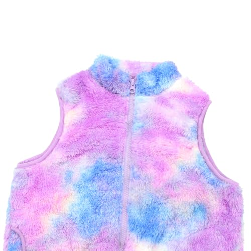 Image of JESKIDS Girls' Boys Sherpa Fleece Vest Outwear Lightweight Solid Color Cute Jacket with Pockets 2-11 Years