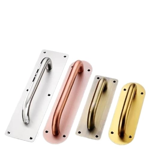 AD-BCrbgen Poignée de Porte en Acier Inoxydable, Design Moderne et élégant, Prise en Main Douce et sécurisée, for Porte intérieure, Chambre, Salle de Bain, Douche(Large-Red Bronze)