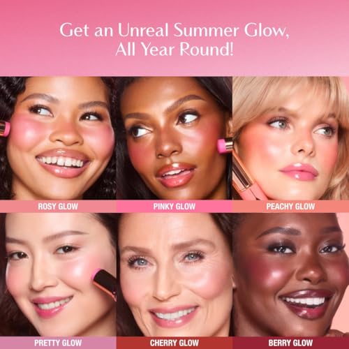 Image of Charlotte Tilbury Unreal Healthy Glow Blush Stick - Buildable Cream Makeup with a Skincare-Infused Formula - Easy to Use, Blendable & Leaves Skin with a Luminous Sheen