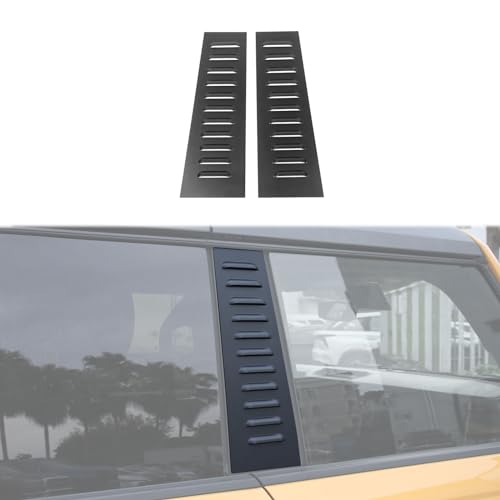 Image of RAZPOY for Bronco B Pillar Post Panel Cover, Rear Door Window Decal Compatible with 2021-2023 Ford Bronco Exterior Accessories 4-Door, Aluminum Alloy