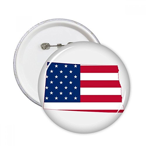 Carte Drapeau américain Pins Badge pour Personnaliser vos Vestes et Sacs 5pcs