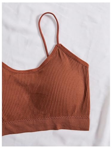 Women's 5 Sets Ribbed Knit Lingerie Sets Seamless Matching Underwear Sets Wireless No Show Bra and Panty Brief Sets3