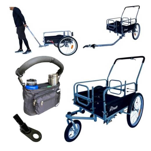 Booyah’s Cargo Stroller and Bicycle Bike Trailer Suspension Beach Sport Cart