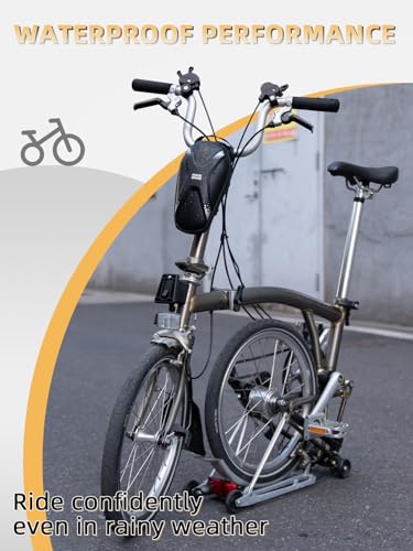 ROCKBROS Scooter Bag Waterproof Scooter Storage Bag with Charging Port for Brompton Electric Scooter Handlebar Bag for Carrying Charger Tools Repair Tools/Large Capacity/Portable (1.3L) - Image 5