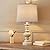 BOBOMOMO Resin 20.5" Farmhouse Lamps for Bedrooms Retro Side Table Lamps Bedside Lamp for Side Nightstand Living Room,Suitable for Decorating Small Areas?1 Pack?