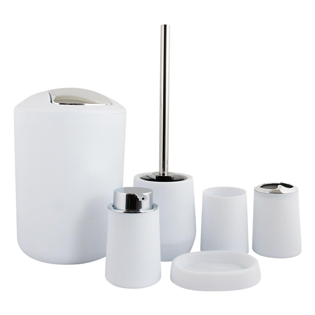 YIXANNX Bathroom Accessories Set Soap Dispenser Contemporary Decoration,White