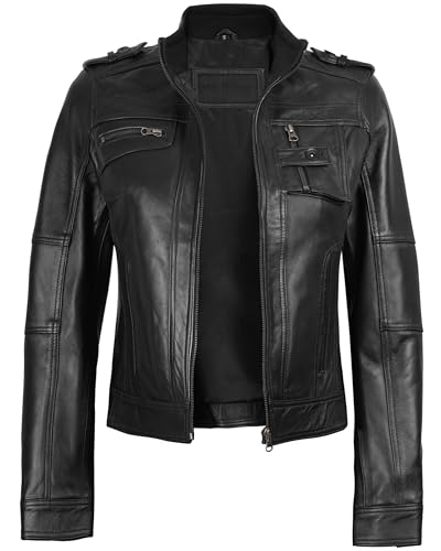 fjackets Women's Leather Jacket - Real Lambskin Stylish Leather Jackets For Womens Casual Leather Jacket Women For All Season2