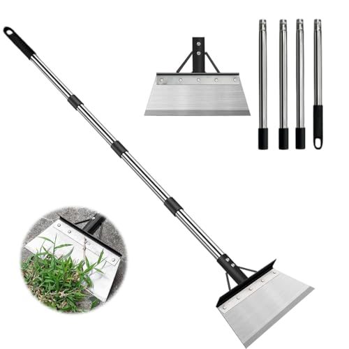 Image of HASTHIP 165cm Weed Puller Tool, 9in Wide Flat Head Shovel, 4 Assembly Poles