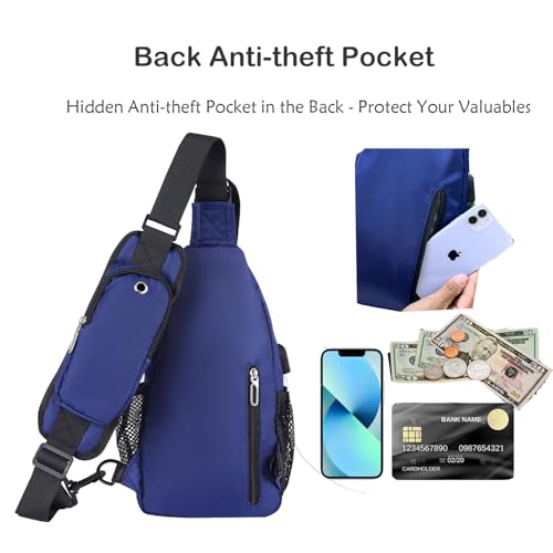 Image of JENAGREEN Waterproof Sling Backpack Crossbody Sling Bag, Cross Bag Adjustable Travel Hiking Essentials Casual Daypack Multipurpose Chest Bag Purse for Women Men