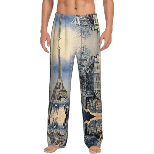 Pantalon de pyjama Tour Eiffel homme vêtement détente grande taille