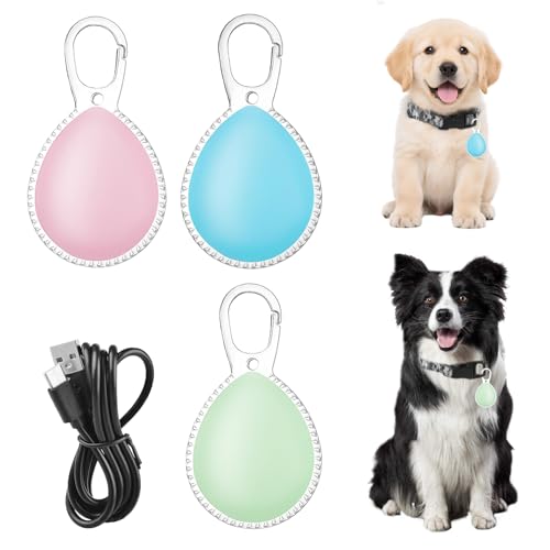 HOSPAOP LED Leuchtanhänger für Hunde, 3 Stück USB Wiederaufladbare Sicherheitslicht Hundelicht mit 3 Leuchtmodi, Blinklicht für Hundehalsband, Kinder Schulranzen, Katzen, Jogger