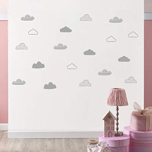 Vinilos Decorativos Nube para Pared Infantil, Vinilo Gris miniatura 4