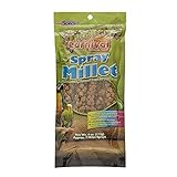 F.M. Brown's Tropical Carnival Natural Spray Millet, Daily Natural Foraging Treat for Seed-Eating Birds, Sun-Cured and Preservative Free, 7-Pack