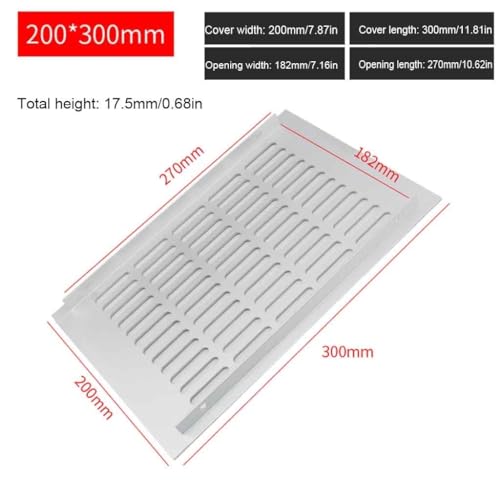 Grille de ventilation pour cuisine et dressing en alu perforé 20x30 - 2