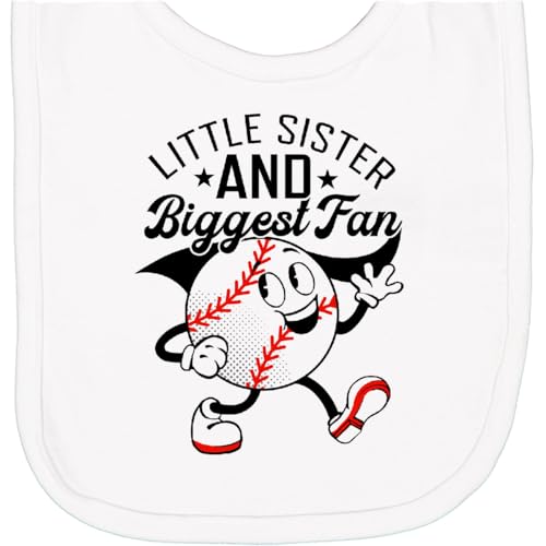 inktastic Little Sister and Biggest Fan Newborn Bib