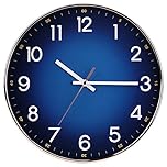 EMITDOOG 12 Inch Modern Navy Blue Rosegold Wall Clock, Silent Quartz, Perfect for Home, Office, Classroom