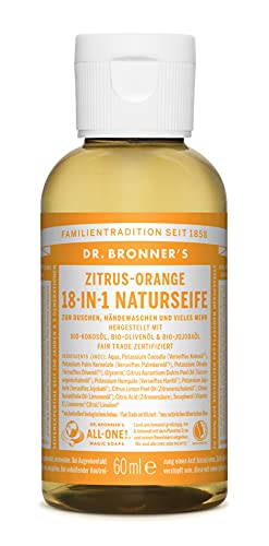 Image of Dr. Bronner's Organic Pure Castile Liquid Soap Citrus Orange -- 2 fl oz, 2 Pack
