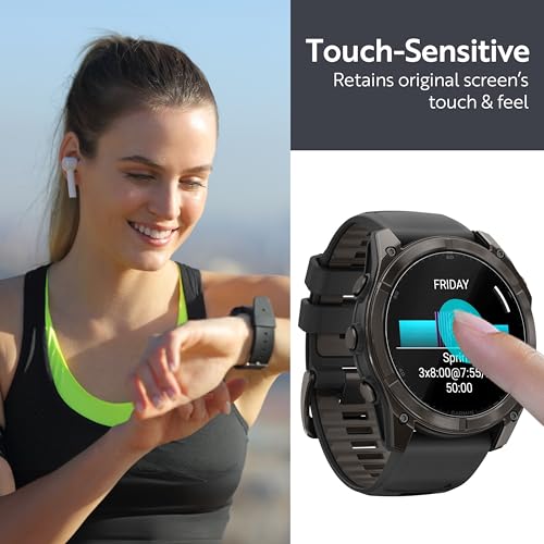 Image of ArmorSuit 6 Pack for Garmin Tactix 8 / Fenix 8 / Fenix 7X /7X Pro [51mm] Screen Protector MilitaryShield HD Clear TPU Film - Made in USA