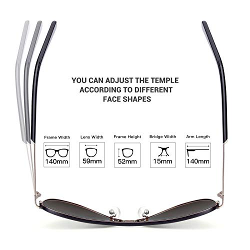 COLOSSEIN Aviator Polarized Sunglasses for Men Stainless Steel Frame Handcrafted Legs UV400 Lenses Driving Outdoor Eyewear3