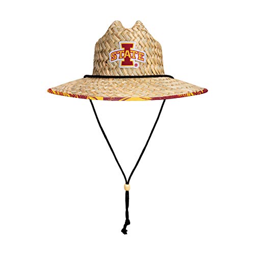 Image of FOCO Men's NCAA College Team Logo Floral Straw Sun Hat