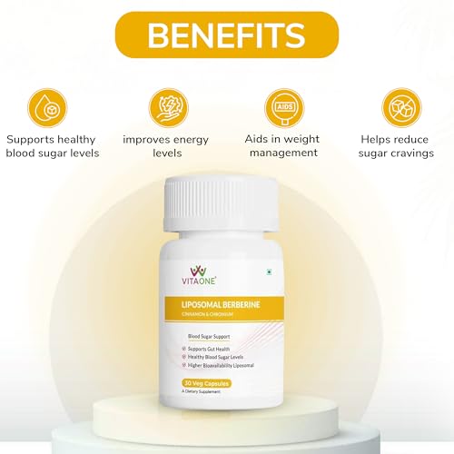 Image of Liposomal Berberine Complex with Cinnamon & Chromium - Advanced Liposomal Formula for Metabolic Wellness, Glucose Balance & Daily Energy Support - 30 Veg Capsules