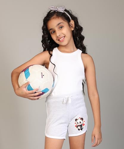 Image of KYDA KIDS Girls 100% Pure Cotton Printed Shorts | Regular Fit Soft Breathable Summer Wear | Multicolor Kids Shorts (Pack of 3)