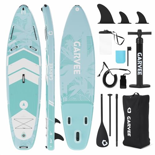 Garvee Sup Gonflable Stable en PVC Militaire – Planche 10'6
