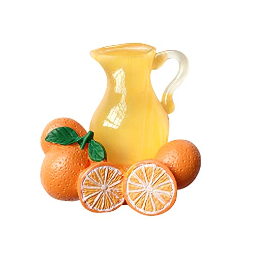 Imán para refrigerador en forma de jugo de naranja