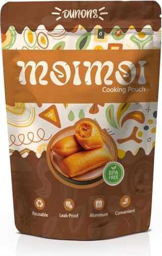 Dunons Moi Moi Cooking Pouch (Pack of 25) - Non-Toxic BPA-Free Aluminum Stand Up Pouches