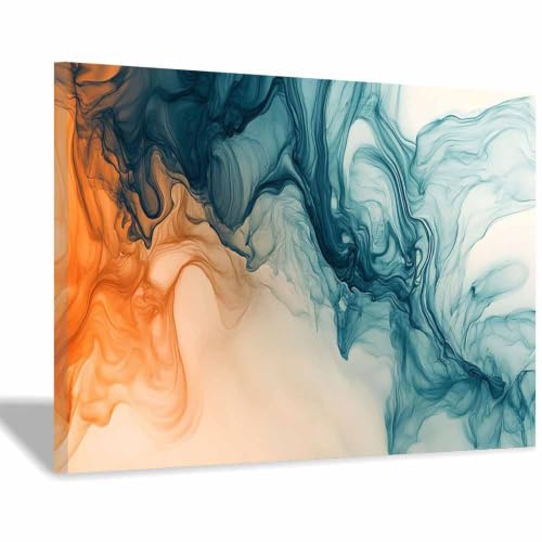 Affiche sur toile abstrait décoration murale chambre salon orange 50x70