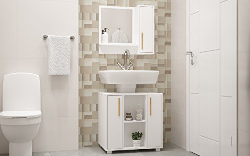 Armário para Banheiro Suzanna 2 Pt Branco