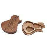 Acouto Gitarren-Pick-Box, Holz-Aufbewahrungshalter, Holz-Gitarristen-Geschenke, Musikinstrumenten-Zubehör, Aufbewahrungsbox, Gebrauchte Gitarren-Pick-Box, Aufbewahrung
