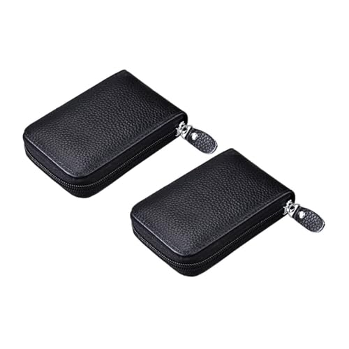 POPETPOP Slim Blocking Card Holder for Men Women Credit Card Wallet Multi-Card Organizer Zipper Pouch Business Fashi