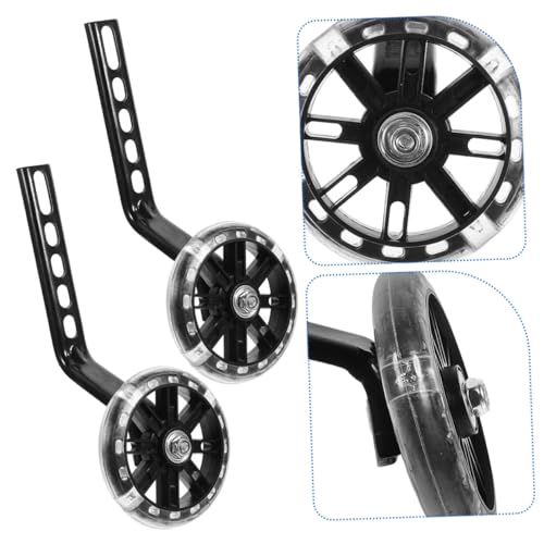 Ruedas de entrenamiento TEHAUX para bicicleta, ruedas de equilibrio ajustables con soporte, juego de 4 piezas, negro, estabilizadores para bicicleta miniatura 7