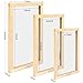 Caydo 3 Pieces 3 Size Wood Silk Screen Printing Frame with Mesh for Screen Printing, 10 x 14 Inch, 8.2 x 12.2 Inch, 6.7 x 10.6 Inch