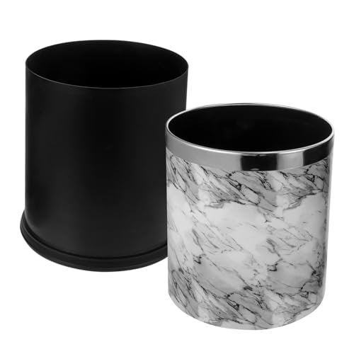 Caneca de basura estilo mármol Alipis rectangular