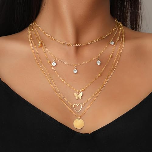 139pcs Gold Jewelry Set Costume Jewelry With 11 PCS Necklace, 16 PCS Bracelet, 90 PCS Stud Hoop Earring 22 Pcs Rings for Women Friendship Gift Set2